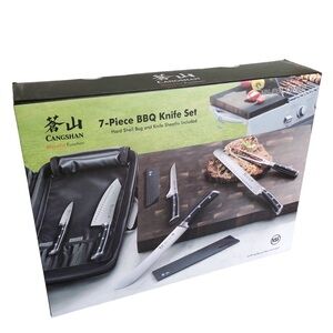 Cangshan 7-piece BBQ Knife Set Included Sheaths Carry & Store Knife Bag